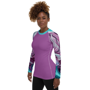 Women's Water Colors Performance Rash Guard UPF 40+ FIND YOUR COAST CO