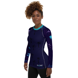 Women's Hawaiian Adventure Sea Skinz Performance Rash Guard UPF 40+ FIND YOUR COAST CO