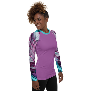 Women's Water Colors Performance Rash Guard UPF 40+ FIND YOUR COAST CO