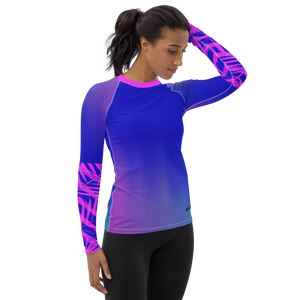 Women's Speckled Palm Sea Skinz Performance Rash Guard UPF 40+ FIND YOUR COAST CO