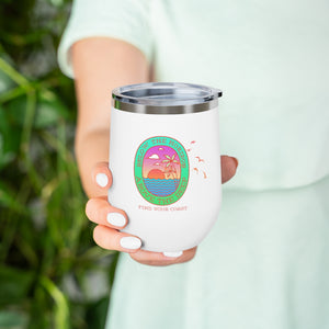 Below the Horizon FYC 12oz Insulated Wine Tumbler FIND YOUR COAST CO