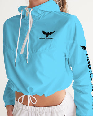 Women's Supply Company Water Resistant Lightweight Cropped Windbreaker FIND YOUR COAST CO