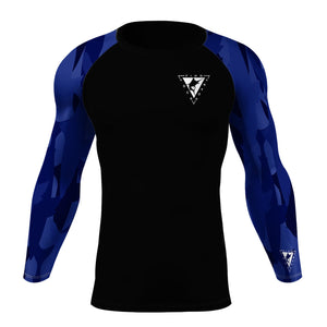 Men's Blue Coast Sleeve Performance Rash Guard UPF 40+ FIND YOUR COAST CO