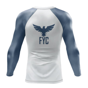 Men's FYC Blue Sleeve Performance Rash Guard UPF 40+ FIND YOUR COAST CO