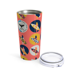 Find Your Coast 20 oz Stainless Steel Surfer Girl Art Stainless Steel Tumbler FIND YOUR COAST CO