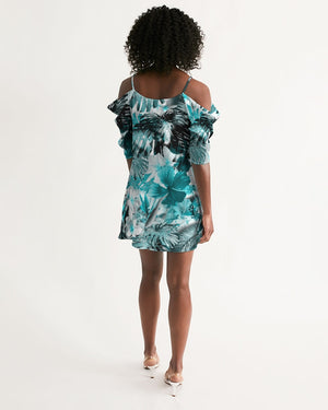 Women's My Sundays Casual Open Shoulder A-Line Dress FIND YOUR COAST CO