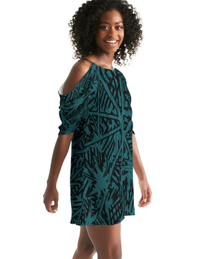 Women's Palm Caye II Open Shoulder A-Line Dress FIND YOUR COAST CO