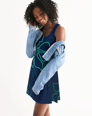 Women's Aloha Fun and Flirty Casual Racerback Dress FIND YOUR COAST CO