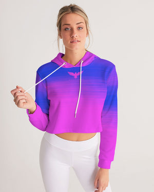 Women's Summer Eclipse Cropped Long Sleeve Hoodie FIND YOUR COAST CO