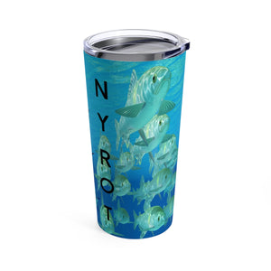 FYC Stainless Steel Offshore Fishing 20 oz Travel Tumbler FIND YOUR COAST  CO