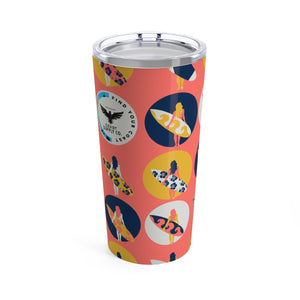 Find Your Coast 20 oz Stainless Steel Surfer Girl Art Stainless Steel Tumbler FIND YOUR COAST CO