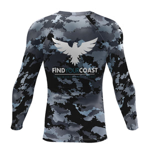 Men's Coast Camo Performance Rash Guard UPF 40 FIND YOUR COAST CO