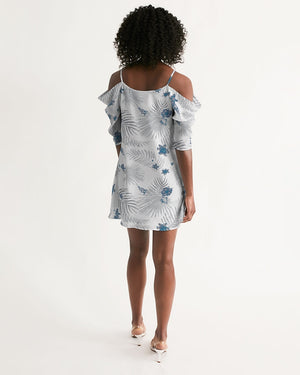 Women's Palm Soul Open Shoulder A-Line Dress FIND YOUR COAST CO