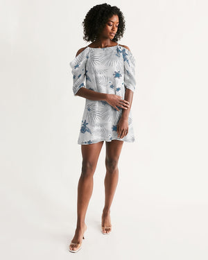 Women's Palm Soul Open Shoulder A-Line Dress FIND YOUR COAST CO