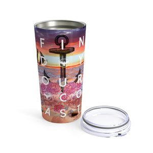 Find Your Coast Stainless Steel Anchor/Skull Art 20 oz Tumbler FIND YOUR COAST CO