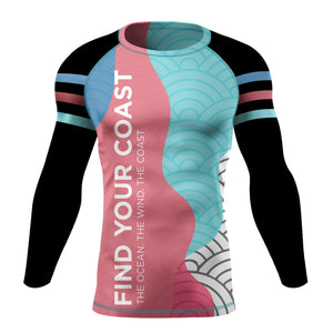 Men's Dusk to Dawn Performance UPF Long Sleeve Rash Guard FIND YOUR COAST CO