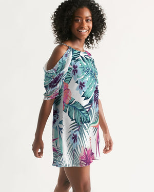 Women's Island Life Open Shoulder A-Line Dress FIND YOUR COAST CO