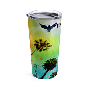 FYC 20 oz Stainless Steel Beach Art Tumbler FIND YOUR COAST CO