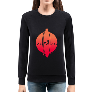 Women's Cotton Club Surf Chic Crewneck Fitted Sweatshirt FIND YOUR COAST CO