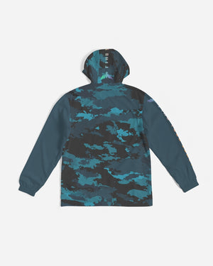Men's High Seas Coast Camo Water Resistant Lightweight Hooded Windbreaker FIND YOUR COAST CO