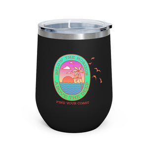 Below the Horizon FYC 12oz Insulated Wine Tumbler FIND YOUR COAST CO