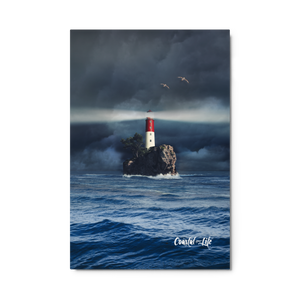 Coastal Life® Lighthouse on Glossy Metal Print