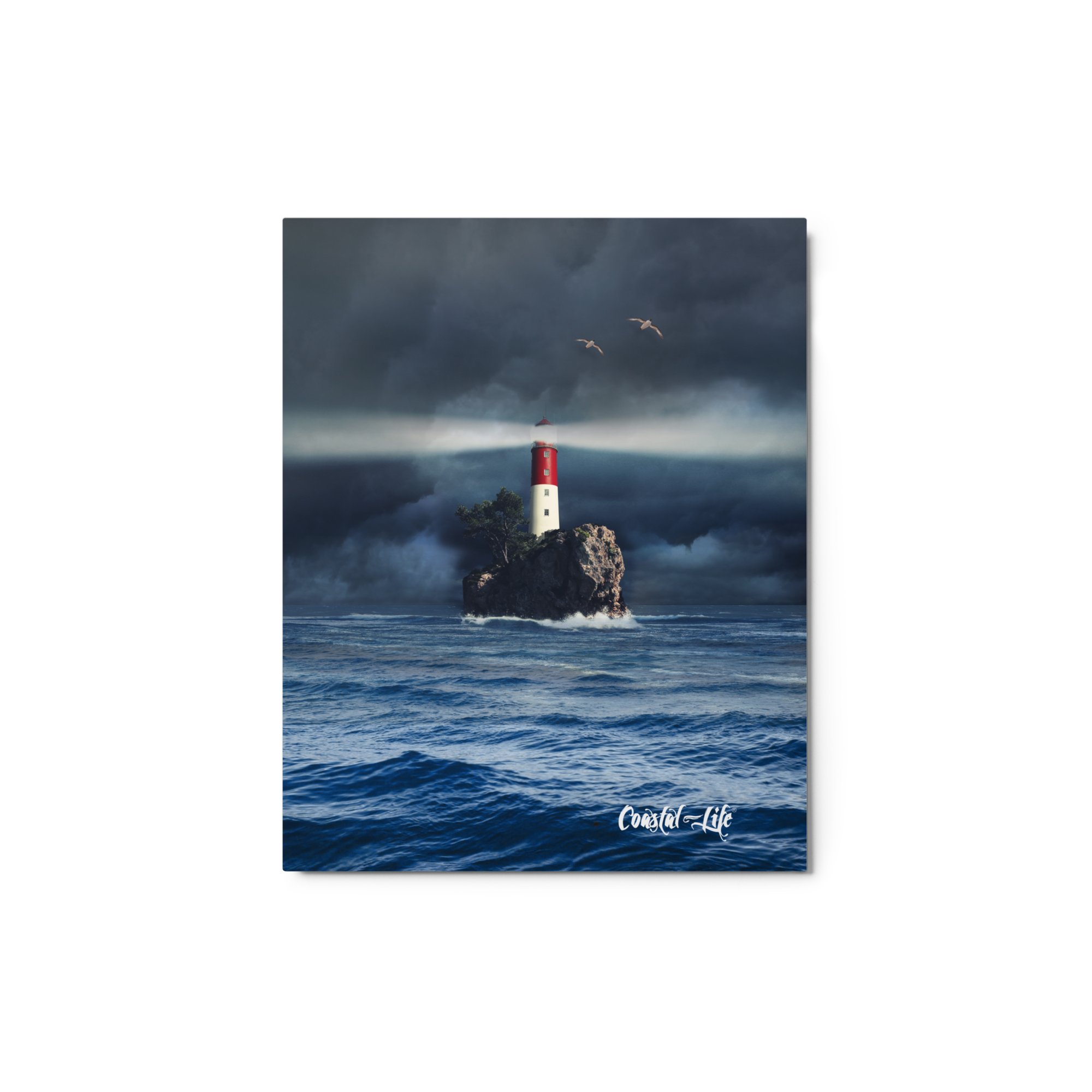 Coastal Life® Lighthouse on Glossy Metal Print