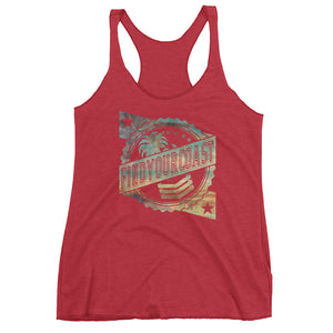 Women's Badge Triblend Tank Top FIND YOUR COAST CO