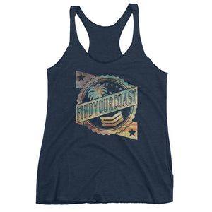 Women's Badge Triblend Tank Top FIND YOUR COAST CO