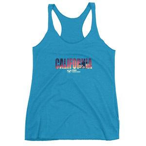 Women's California Surf Triblend Racerback Tank FIND YOUR COAST CO