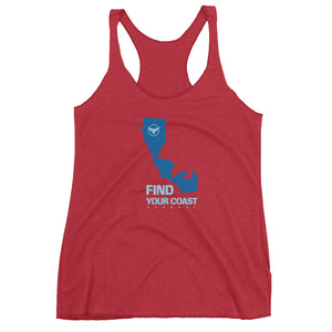 Women's California Triblend Racerback Tank FIND YOUR COAST CO
