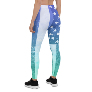 Women's All Day Comfort FYC Americana Full Length Leggings FIND YOUR COAST CO