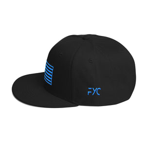Find Your Coast Allegiance Black w/Teal Embroidery Snapback FIND YOUR COAST  CO