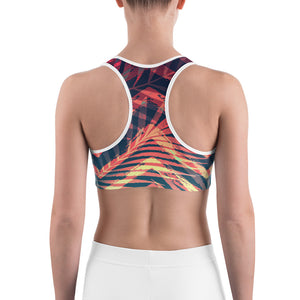 Women's Moisture Wicking Olivia II Rise & Go Sports Bra (white & black piping) FIND YOUR COAST CO