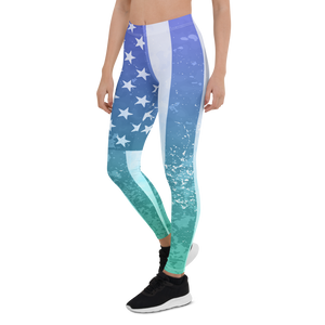 Women's All Day Comfort FYC Americana Full Length Leggings FIND YOUR COAST CO
