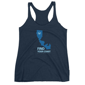 Women's California Triblend Racerback Tank FIND YOUR COAST CO