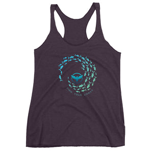 Women's Swarm Triblend Racerback Tank FIND YOUR COAST CO