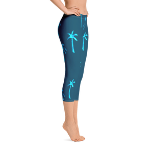 Women's All Day Comfort Capri Leggings Under The Palms FIND YOUR COAST CO