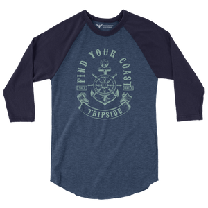 Men's FYC Salt Water Tripside 3/4 Sleeve Raglan Shirt FIND YOUR COAST CO