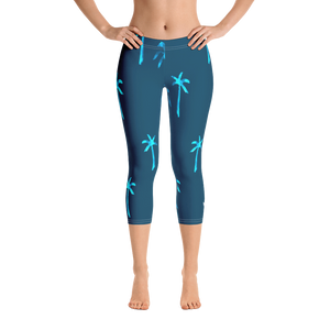 Women's All Day Comfort Capri Leggings Under The Palms FIND YOUR COAST CO