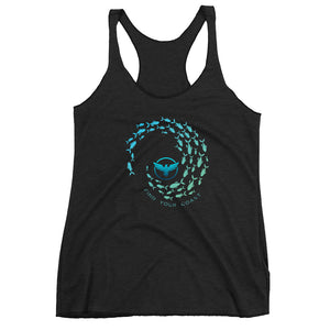 Women's Swarm Triblend Racerback Tank FIND YOUR COAST CO