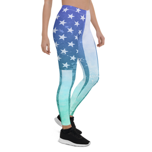 Women's All Day Comfort FYC Americana Full Length Leggings FIND YOUR COAST CO