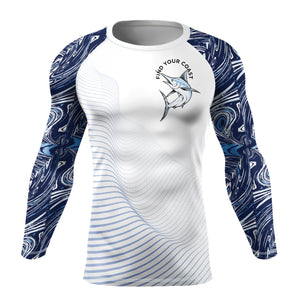 Men's Offshore Fishing Performance UPF Rash Guard FIND YOUR COAST CO