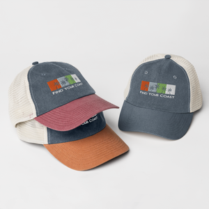 FYC Palm Trees Pigment-dyed Sport Caps FIND YOUR COAST CO