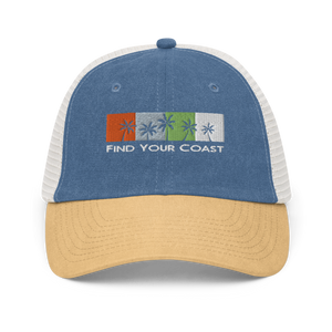 FYC Palm Trees Pigment-dyed Sport Caps FIND YOUR COAST CO