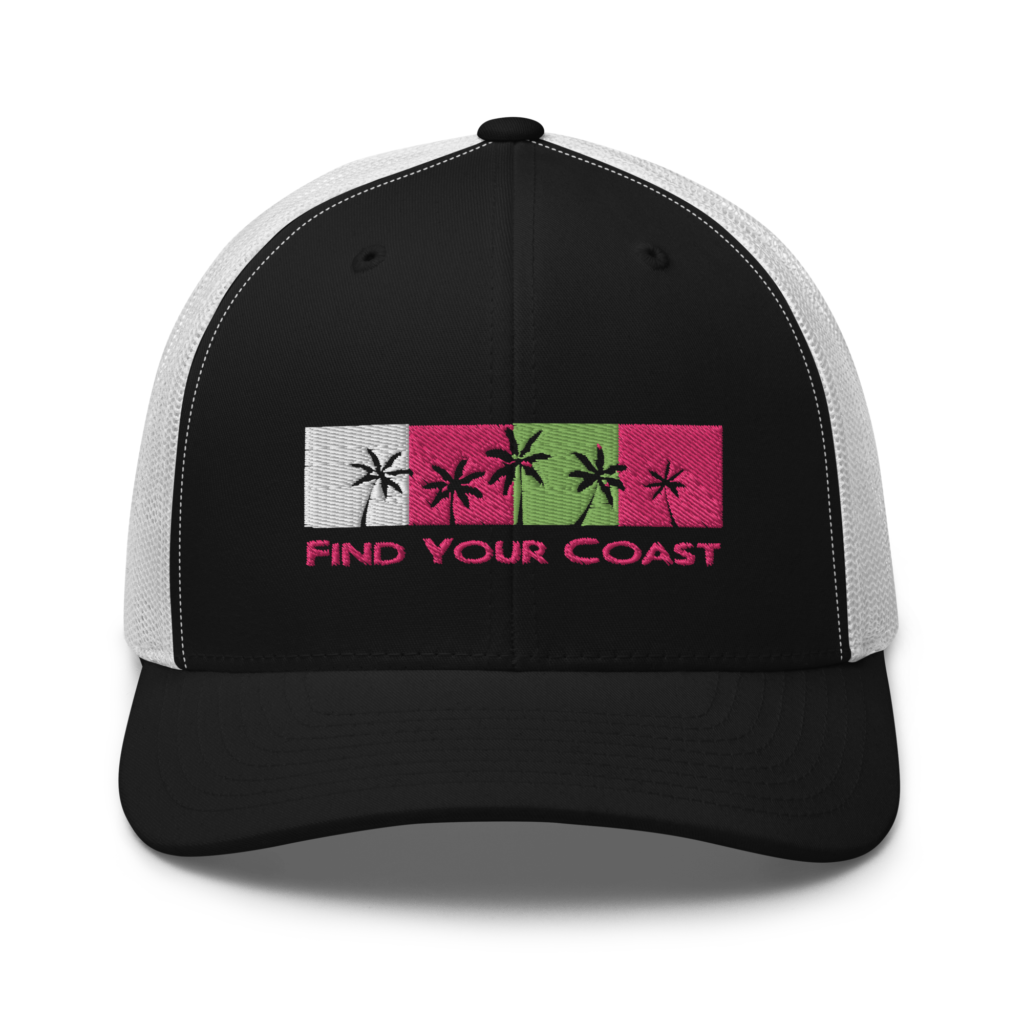 Find Your Coast Palm Season Mid-Profile Trucker Hat FIND YOUR COAST  CO