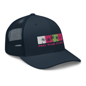 Find Your Coast Palm Season Mid-Profile Trucker Hat FIND YOUR COAST CO