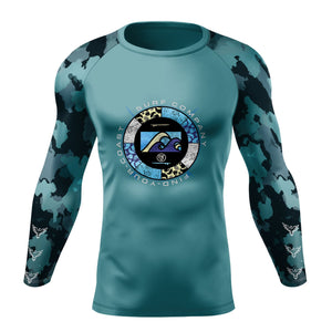 Men's FYC Aqua Season Performance Rash Guard UPF 40 FIND YOUR COAST CO