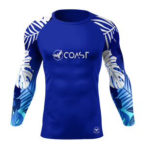 Men's Tropical Sleeve Royal Performance Rash Guard UPF 40 FIND YOUR COAST CO