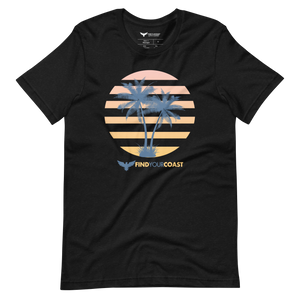 FYC Premium Black Heather Palm Setter Crewneck Shirt FIND YOUR COAST CO